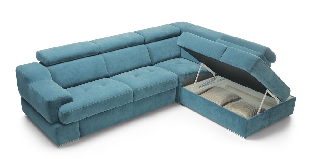 Corner sofa Belluno - bedding compartment | Gala Collezione