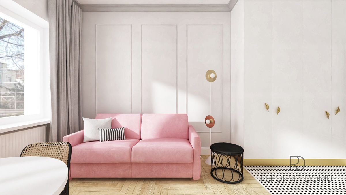 Sofa Ema na wizualizacji wnętrza autorstwa Marty Potorskiej z pracowni Reforma Domu | Inspiracje Gala Collezione