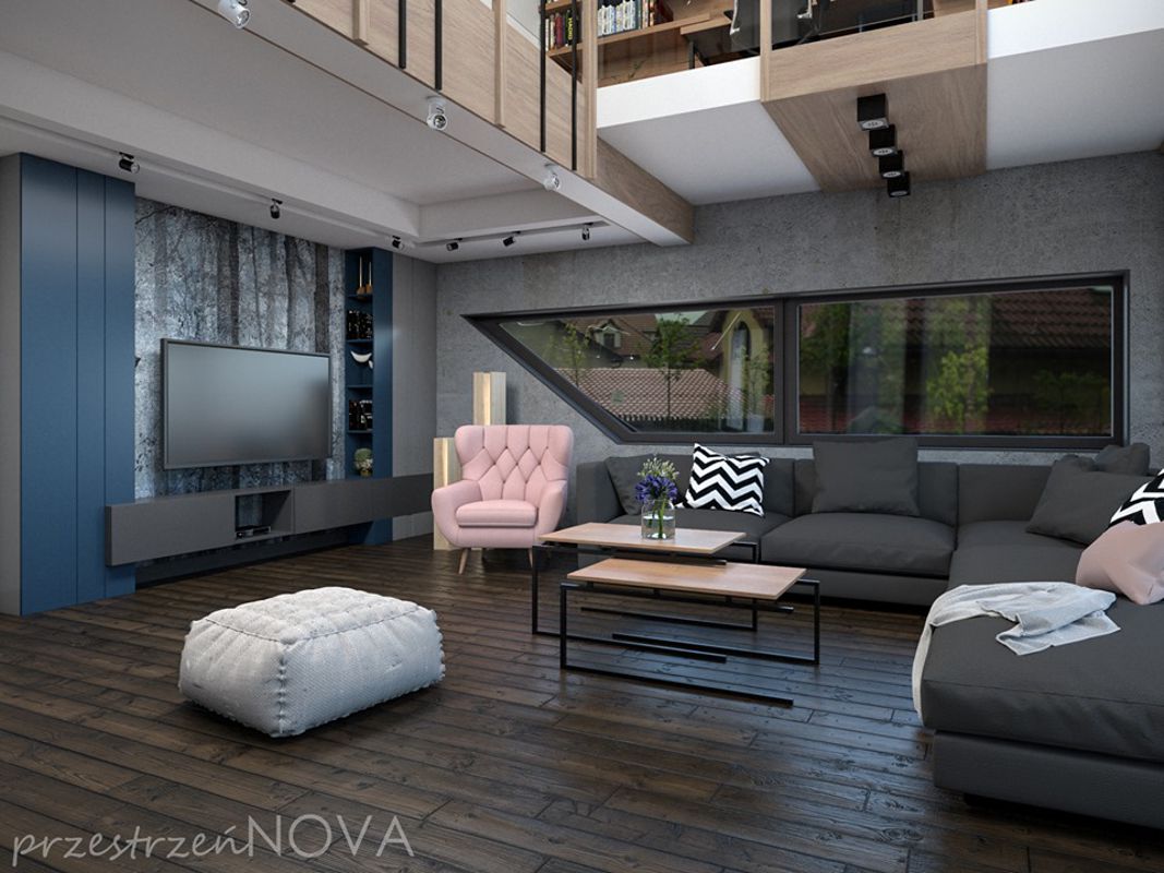 Fotel Voss na wizualizacji biura projektowego Przestrzeń Nova