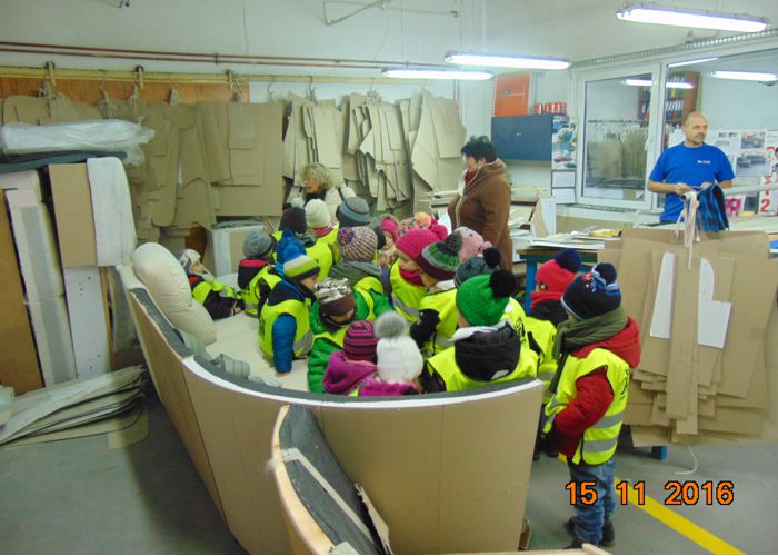 Wizyta przedszkolaków w fabryce mebli Gala Collezione